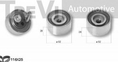 TREVI AUTOMOTIVE kd1387 -  Комплект ремня ГРМ